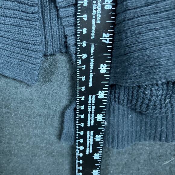 Express Womens Sweater Black Cardigan Open Front Knit Long Sleeve 100% Cotton M - Picture 9 of 12